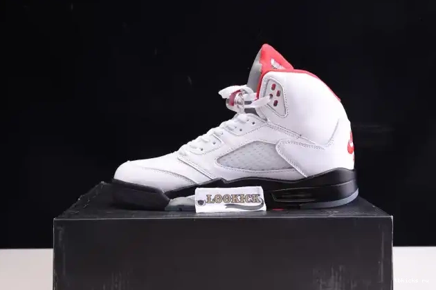 Rep TB Jordan Tongue (2020) 5 Retro Air Fire DA1911-102 Silver Red 0611